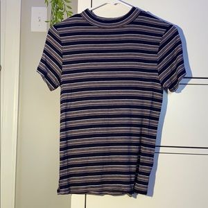 Navy striped shirt